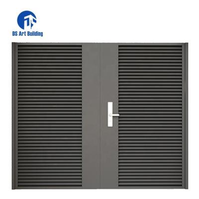 China Anti-theft DS Customized Villa Entry Metal Entry Doors Aluminum Double Leaf Door Exterior Entrance Door for sale