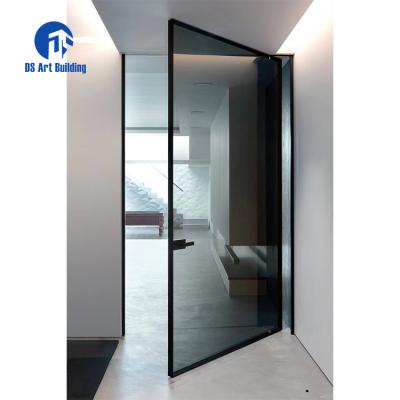 China New DS Style Entry Pivot Front Door Aluminum Glass Pivot Waterproof Entry Door for sale