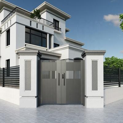 China DS Customized Villa Anti Theft Powder Coated Aluminum Exterior Entry Door for sale