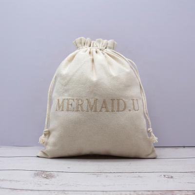 China Canvas Cosmetic Drawstring Fabric Drawstring Packaging Travel Drawstring Bag Pouch Cosmetic Bag for sale