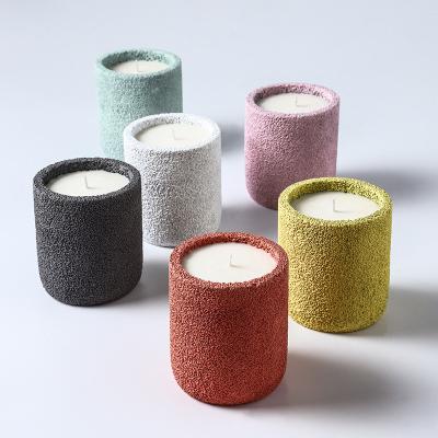 China Wholesale Customized Fashionable Different Color Ceramic Massage Candle Ceramic Jars With Spout for sale