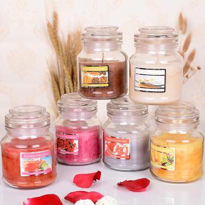 China Wholesale 100% Natural Scented Soy Candle Scented Candle In Candle Glass Jar With Lid for sale