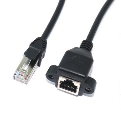 China Good quality network cat5e RJ45 male to female panel mount cable for sale