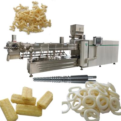 China Easy Operation High Efficiency Multifunctional China Shandong Puffed Corn Wheat Flour Snack Double Screw Puff Puff Food Machine à venda