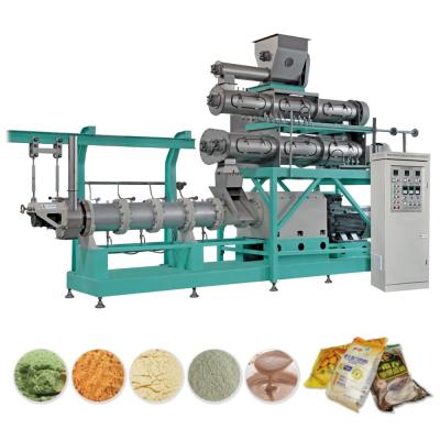 China Screw extruder automatic instant porridge twin production baby powder nutritional food extrusion machine for sale