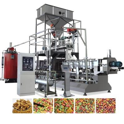 China Factory Large Capacity Twin Screw Extruder Floating Fish Feed Machinery Price China Feed Pellet Machine Food Processing Industry 3 Ton/h for sale