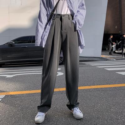 China Anti-Static Women Suit Pants Spring Office Lady Long Trousers 2020 New Autumn Solid Loose High Waist Female Vestodo Trousers for sale