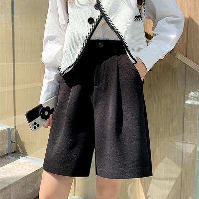 China Viable Winter Thicken Wide Leg Women Autumn High Waist Loose Wool Shorts Capri Pants Streetwear Casual Pants 2021 for sale