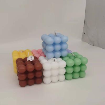 China Romantic Rubik's Cube Bubble Ball Aromatherapy Bubble Scented Candle Colorful Scented Soy Wax Candle Soy Candle for sale