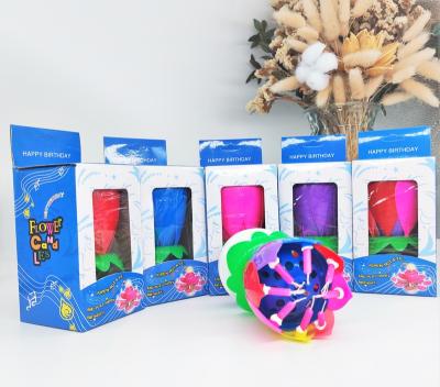 China Birthdays the most popular magic Lotus Cake Flower Birthday Music candle fireworks colored for sale