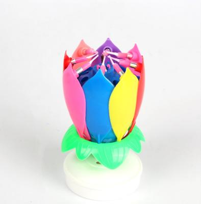 China 2022 Hot Selling Fancy Musical Birthdays Candles Flower Music Musical Candle for sale