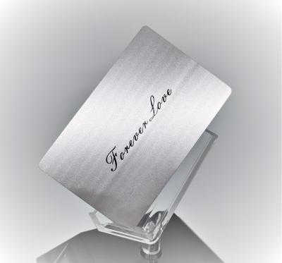 China Global Steel Production Perfume Printing Personal Trial Logo Biz Metal Plate Card for sale