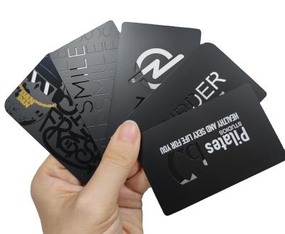 China Custom 304 Stainless Steel Credit Card VIP Membership Black Laser Engraving Metal Cheap Global Cheap Business Card for sale