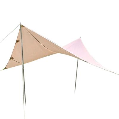 China Diagonal Tie Type High Quality Waterproof Outdoor Camping Cotton Sunshade Canopy Camping Shelter Beach Tent for sale