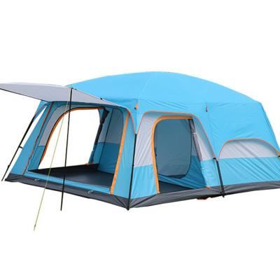 China Diagonal Tying Type 8-12 Custom Logo Camping Tent Outdoor Camping People Party Wholesale Events Waterproof Family Tent for sale