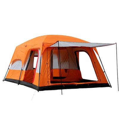 China Diagonal Bracing Type Top Sell Luxury Double Layer 2 Large Rooms 1 Living Room 6-10 People Family Camping Outdoor Waterproof Tent for sale