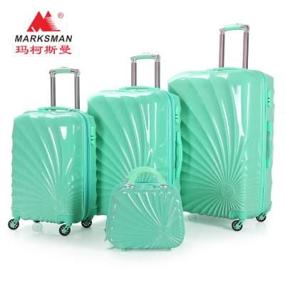 China Newest PC Sniper PC Trolley Luggage Suitcase ABS Sun Flower Waterproof Travel Bag for sale