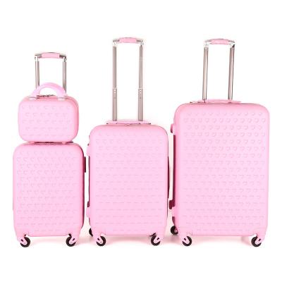 China ALUMINUM Trolley Luggage Bag 9 Pcs Heart Image ABS SUITCASE 9 Pcs FRAME LUGGAGE CASE 2017 for sale