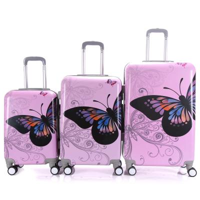 China Hard Shell Trolley Luggage Factory made printed suitcase, high quality trolley case, a variety of designs available for sale