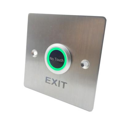 China Metal 86 Size 304 Stainless Steel IP68 Waterproof Metal Door Release Infrared Switch No Touch Exit Button for sale