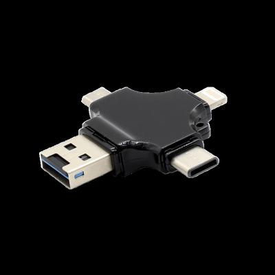 China 4 in 1 Card Reader Type Micro Micro C USB TF Card Reader for Android ipad/iphone MacBook SD OTG-4-B SD Reader OTG TF for sale