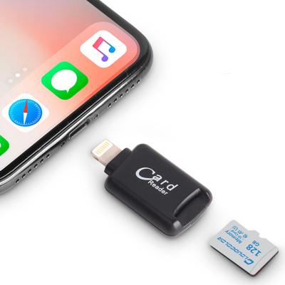 China Y Disk Mini Size Memory TF Card Reader For Iphone Lightning Port for sale