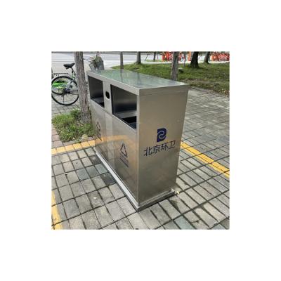 China Factory Supply Great Price Trash Can Large Iron Sheet Outdoor Trash Can White for sale