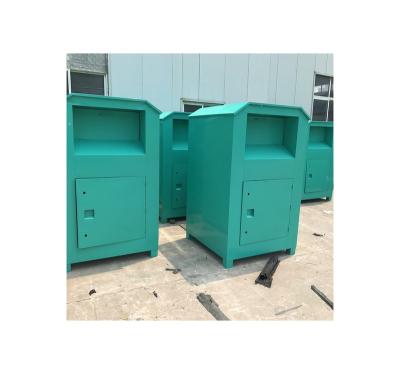 China Outdoor Bottle Shape Recycling Bin Good Quality Clothes Donation Cheap Used Shoes Recycle Bin for sale