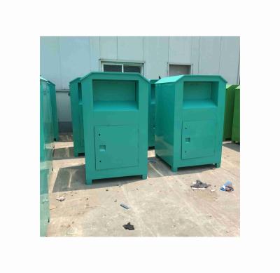 China Latest Design Top Quality Outdoor Blue Recycling Station Big Old Clothes Drop Box for sale