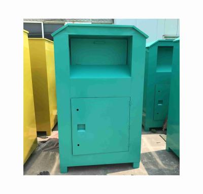 China New Outdoor Type Donation Bin Great Price Apparel Recycle Boxes Custom Donation Bin for sale