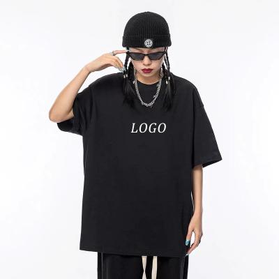 China Wholesale Organic Unisex Mens Womens Cotton Anti-Wrinkle Heavyweight Plain Oversized 100% Short Sleeve T-Shirt For Print Sale for sale