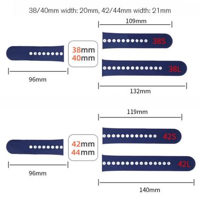 China Sport Silicone Buckle Watch Strap Watchband Silicone Rubber Strap 38/40/42/44 Mm Multicolor Interchangeable Watch 1/2/3/4/5 Series i Strap for sale