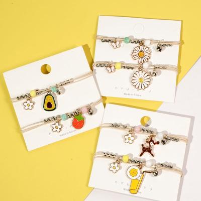 China New Fashion Bangle Cartoon Creative Female Friends Woven Jewelry Couples Ceramic Gifts for sale