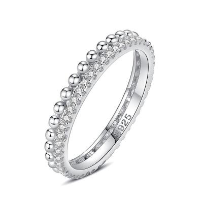 China FASHIONABLE Japan and South Korea 925 sterling silver ring female simple fashion full of wild diamond temperament ins ring for sale