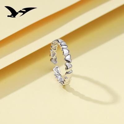 China 2021 new product S925 new product S925 ring cold wind open niche jewelry FASHIONABLE silver Korean version full love for sale