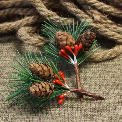 China Wholesale DIY Christmas Decoration Pine Needles Mini Christmas Tree Accessories Gift Box Customization and Desktop Decor Artificial Flower for sale