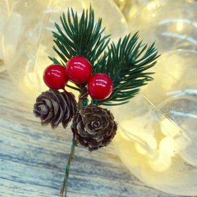 China Artificial Christmas pine needles props Christmas /festivity decoration Christmas gift props pine needle gift box ornament for sale