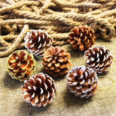 China Christamas Home Decoration The World's Natural Combination Christmas Ornaments Popular Artificial Dry Handmade Indoor Christmas Cones Pine For Home for sale