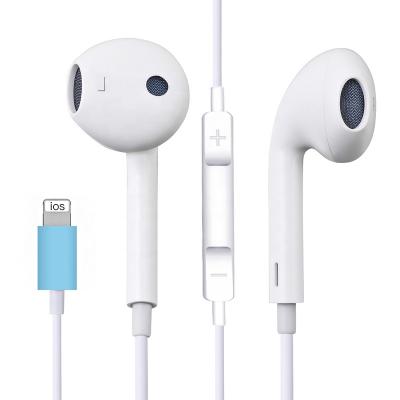 China Perfect sound high quality headphones lightned port 8pin connector wired earbuds earphone for 7/8/X/11 for sale