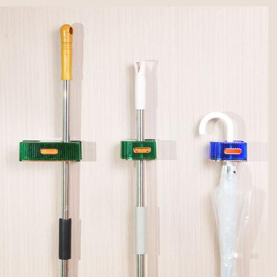 China Wall Mounted Hanger Holder Brush Broom Organizer Broom Hooks Hose Storage Rack Suction Home Viable High Quality Bathroom for sale