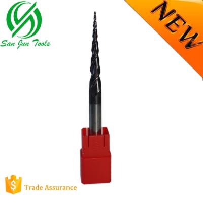 China Good Quality Carbide Tungsten Carbide Taper Ball Nose End Mill With TiArCriN for sale