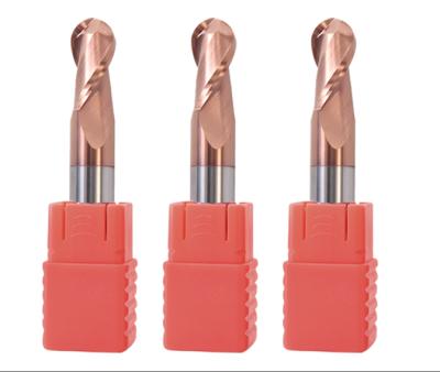 China Engraving HRC55 Solid Carbide Ball Nose Cutters Tungsten Carbide Cutters for sale