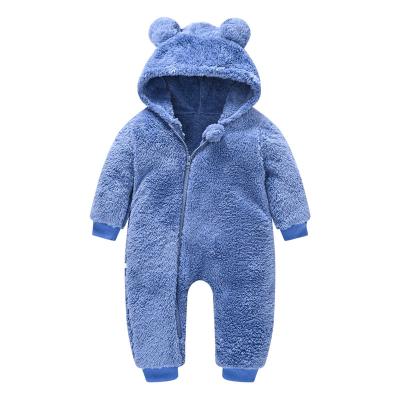 China Anti-pilling Cute new one-piece caterpillars for boys and girls baby one-piece ear hoodie for sale