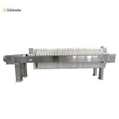 China Coconut Oil Purifying High Quality SSINDU 304 Stainless Steel Hydraulic Fine Filter Press For Food Juice Filter Machine Oil Fruit Mud for sale