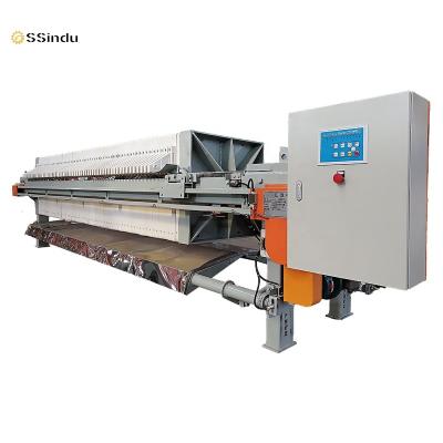 China Sludge Sewage Sludge Filtration Automatic Discharge Filter Press for sale