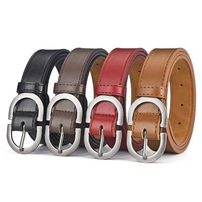 China Automatic Buckle Leather Belts Leather Jeans Belts Simple Designer Men and Women Decorate Lady Youth Belt Belts for sale