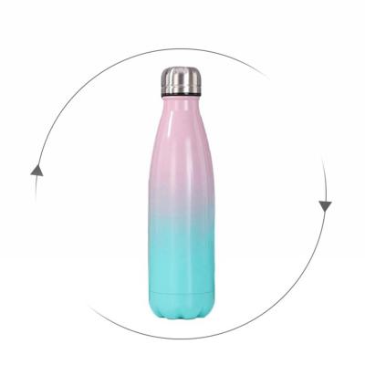 China Lean Stocked Tumbler 500ml Drinkware Cups Portable Sports Water Bottle Car Insulated Cups Coke Gradient Kettle Stainless Steel Tumbler for sale