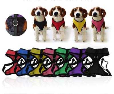 China Dogs Puppy Cat Accessories Adjustable Breathable Safety Strap Sprung Soft Nylon Mesh Pet Harness Vest Dog Vest for sale