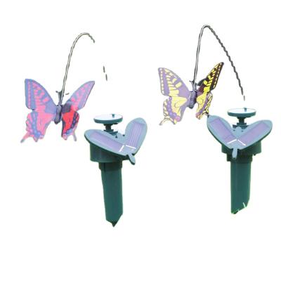 China Solar Power Funny Dancing Toy Vibration Mode Garden Yard Decoration Flying Birds Butterflies Fluttering Flying Toy for sale