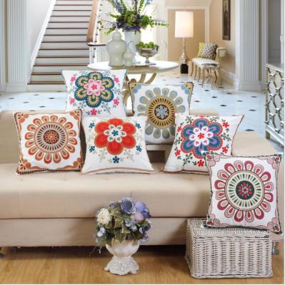 China PORTABLE Home Pillow Caser Owl Pattern Sofa Cushion Cove Embroidery Pillow Case Cover Car Tile Housewarming Gift Decoration for sale